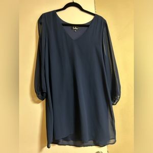 Lulus navy long sleeve formal dress. Worn once.